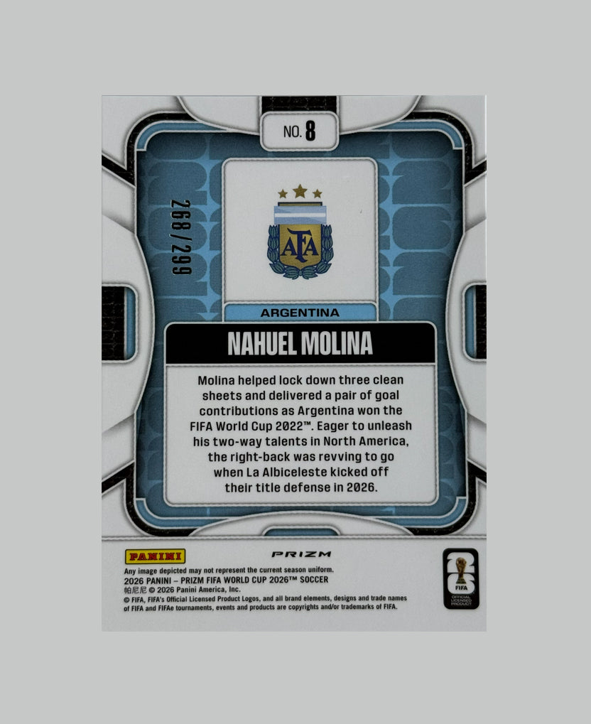 Panini Prizm World Cup 2026 Nahuel Molina 268/299