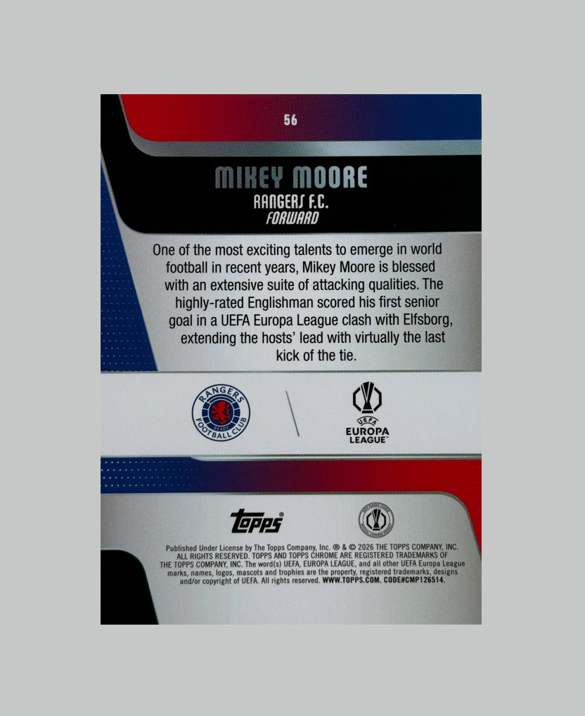 Topps Chrome UCC 2025-26 Mikey Moore 17/75