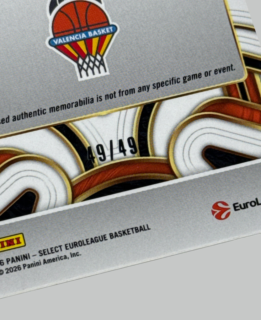 Panini Select Euroleague 2025-26 Omari Moore 49/49 Relic