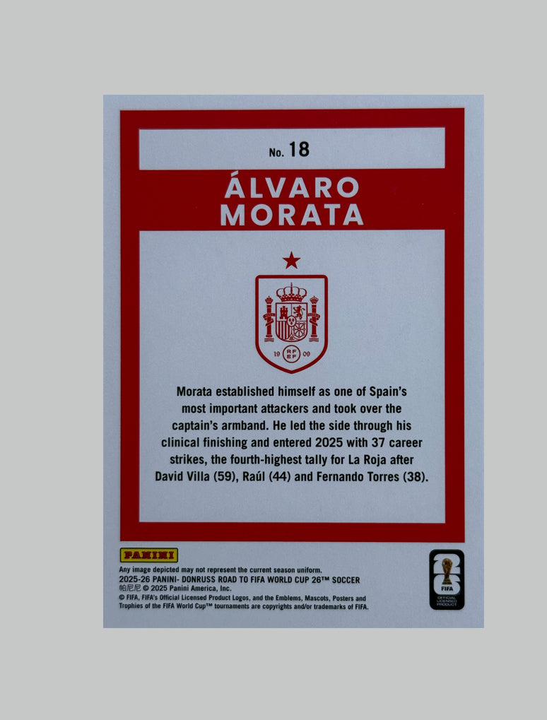 Panini Donruss Road to World Cup 2025-26 Alvaro Morata 20/25