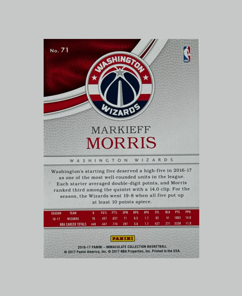 Panini Immaculate 2016-17 Markieff Morris 92/99