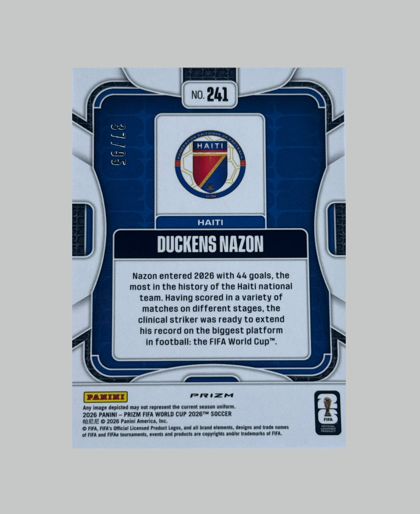 Panini Prizm World Cup 2026 Duckens Nazon (RC) 37/95