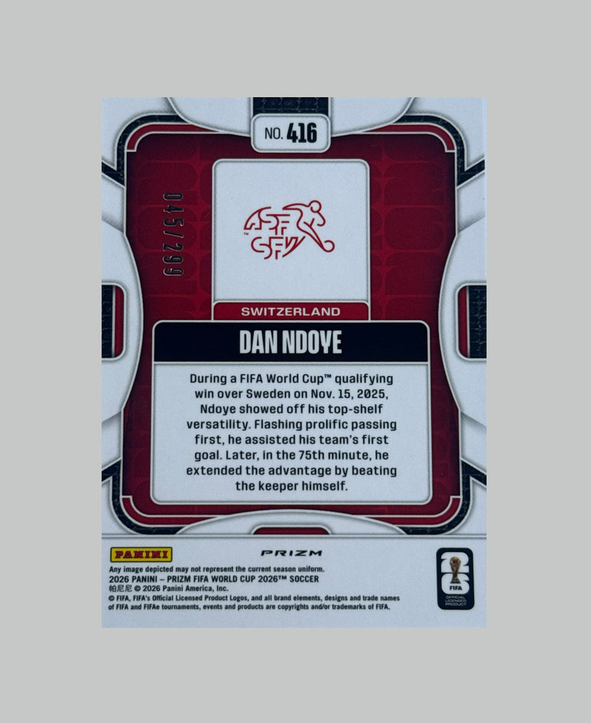 Panini Prizm World Cup 2026 Dan Ndoye 045/299
