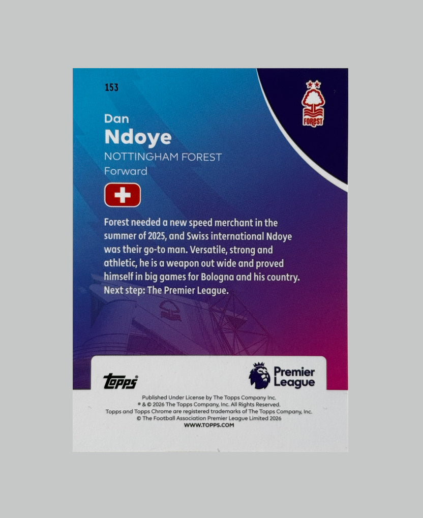 Topps Chrome Premier League 2026 Dan Ndoye 060/250