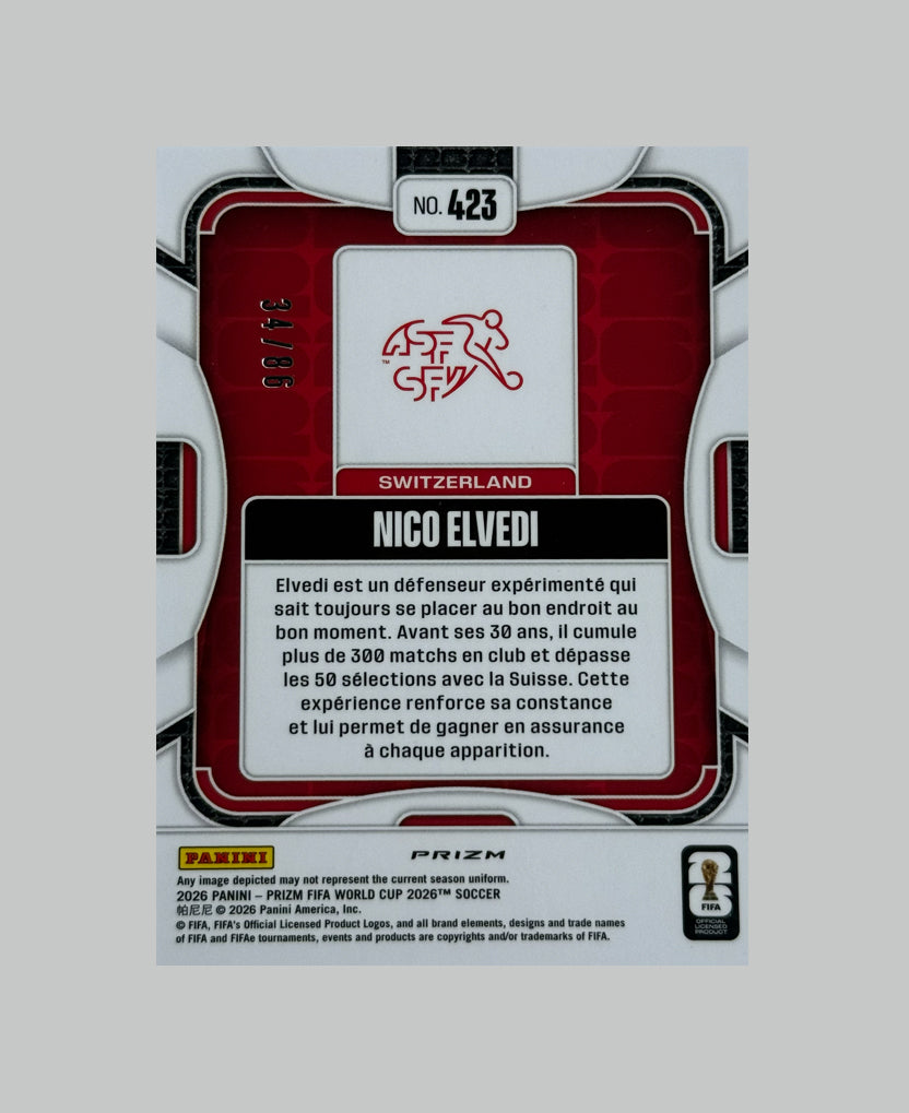 Panini Prizm World Cup 2026 Nico Elvedi 34/86