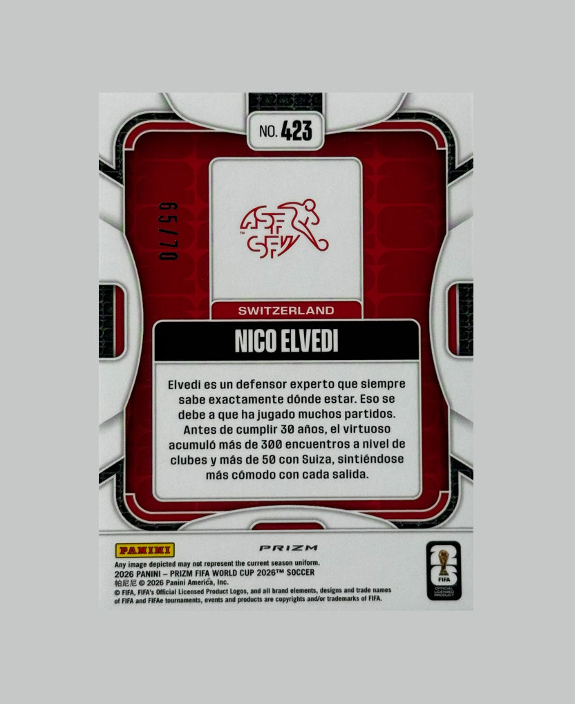 Panini Prizm World Cup 2026 Nico Elvedi 65/70