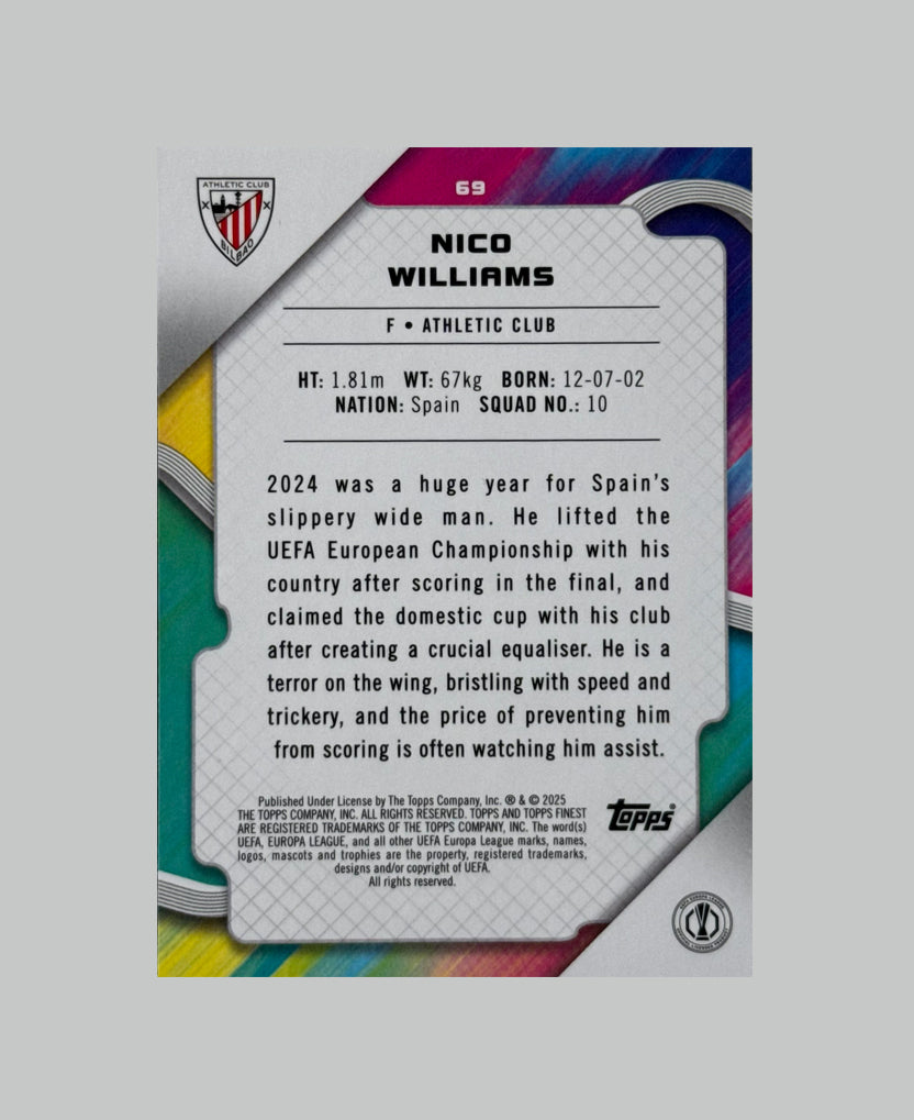 Topps Finest UCC 2024-25 Nico Williams 188/299