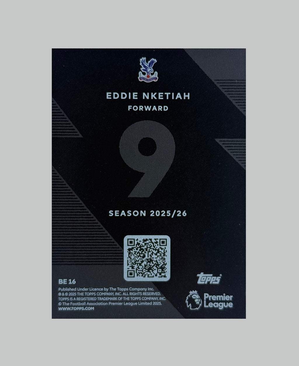 Topps Premier League 2025/26 Eddie Nketiah Black Edge