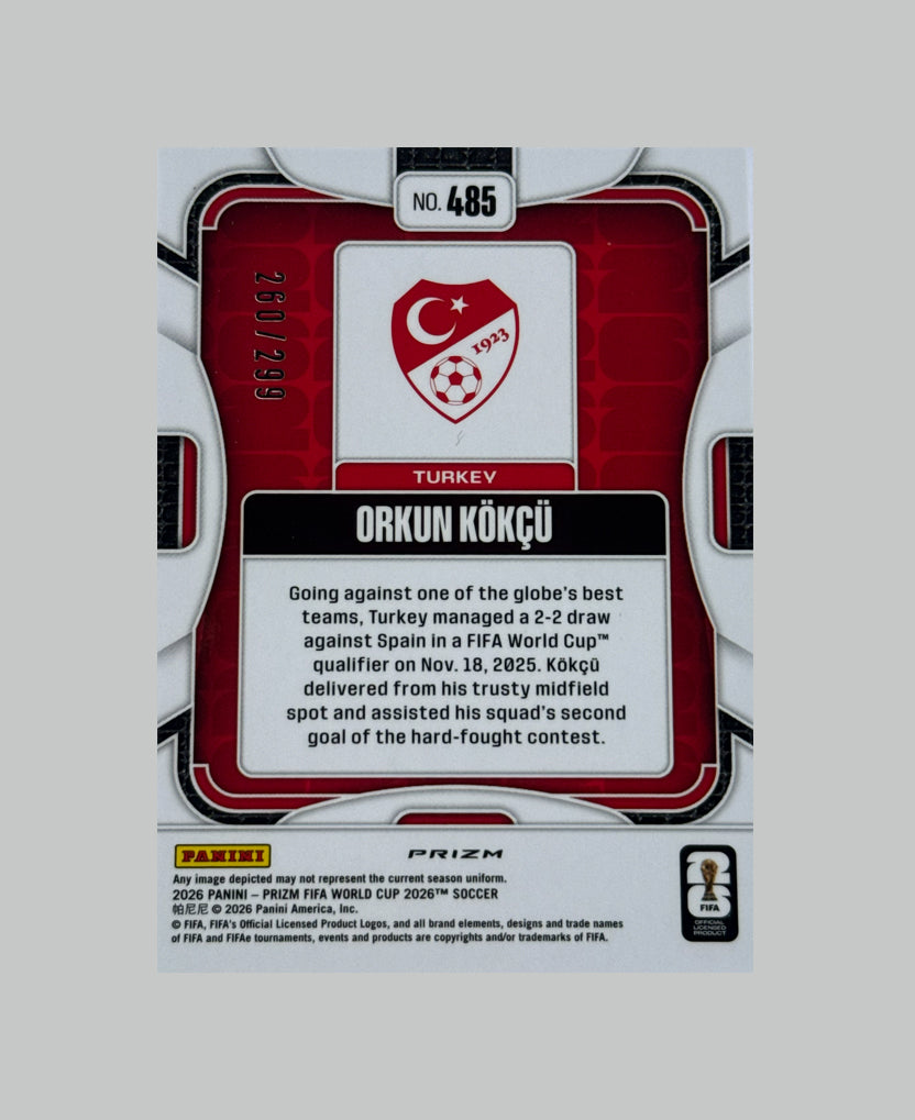 Panini Prizm World Cup 2026 Orkun Kokcu 260/299