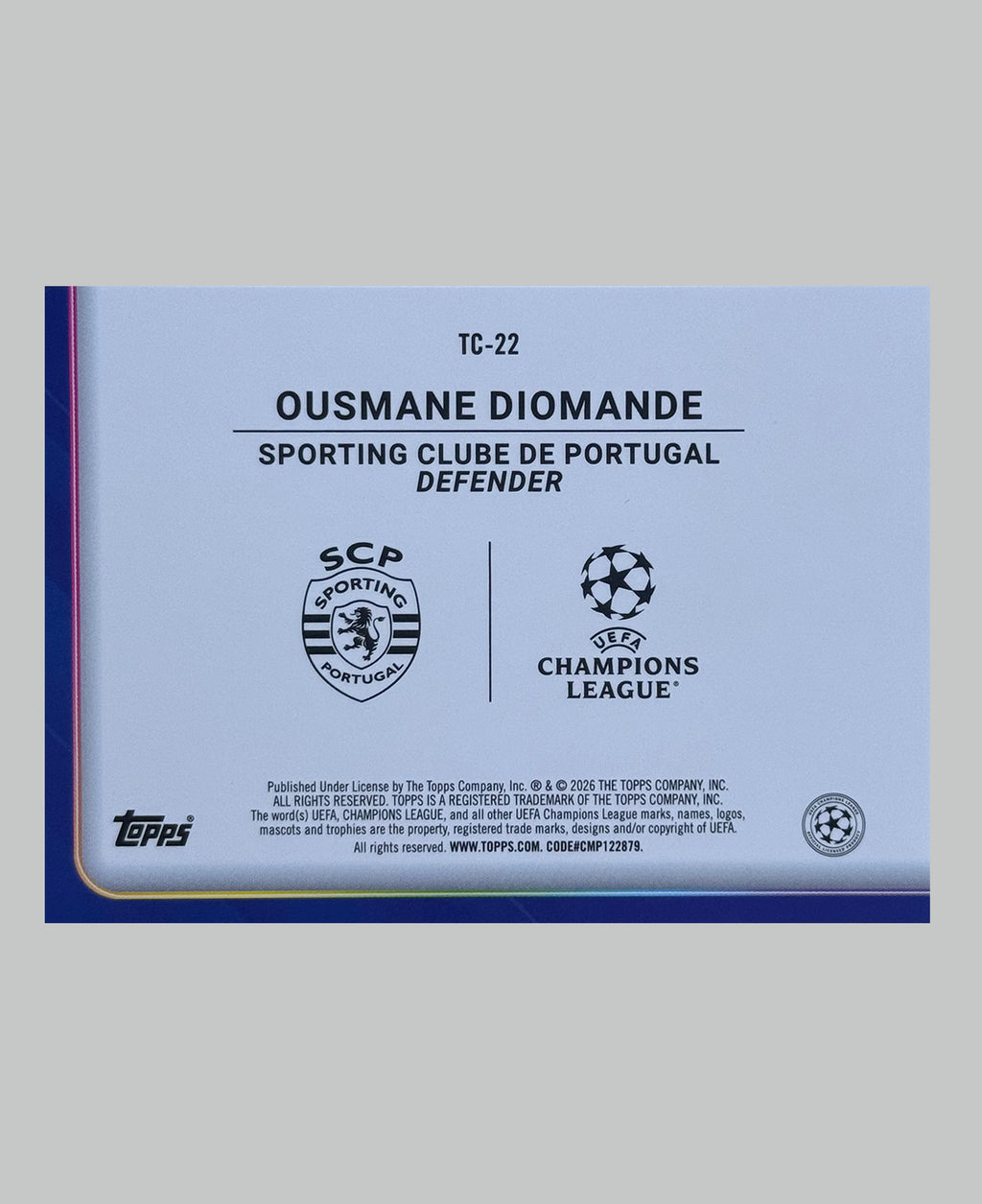 Topps UCC 2025-26 Ousmane Diomande Trophy Chasers