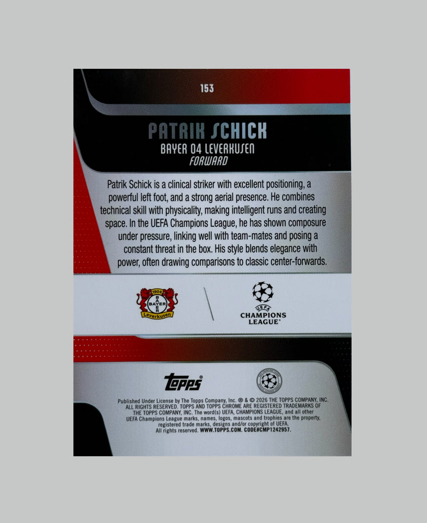 Topps Chrome UCC 2025-26 Patrik Schick 03/25 Logofractor