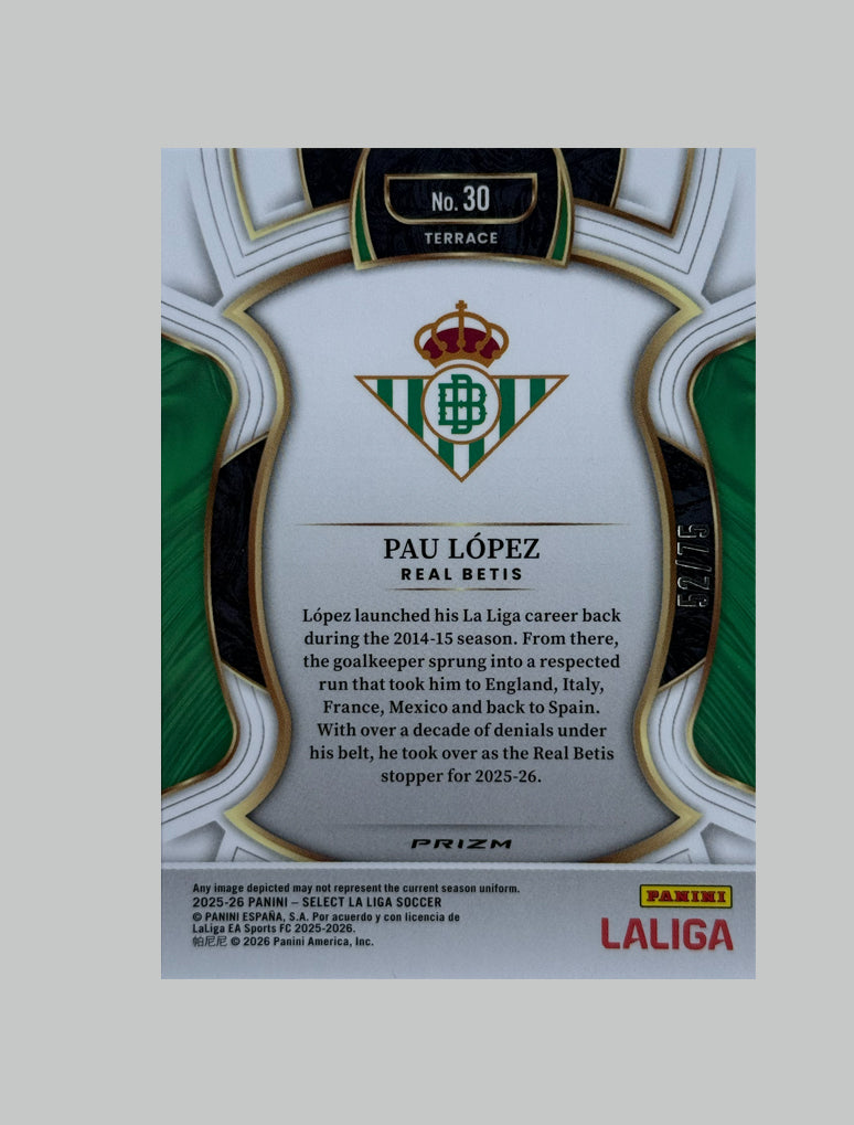 Panini Select La Liga 2025-26 Pau Lopez 52/75