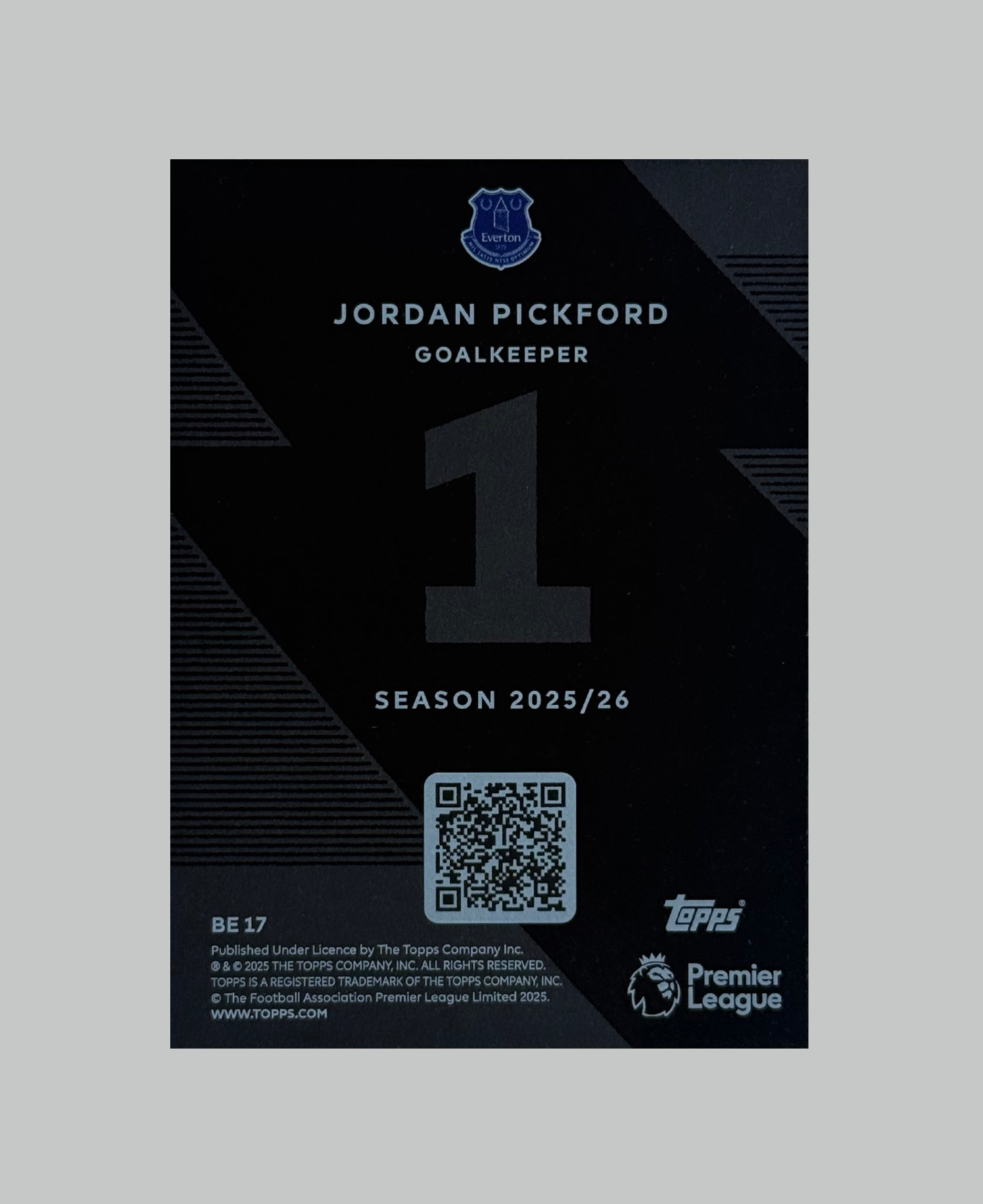Topps Premier League 2025/26 Jordan Pickford Black Edge