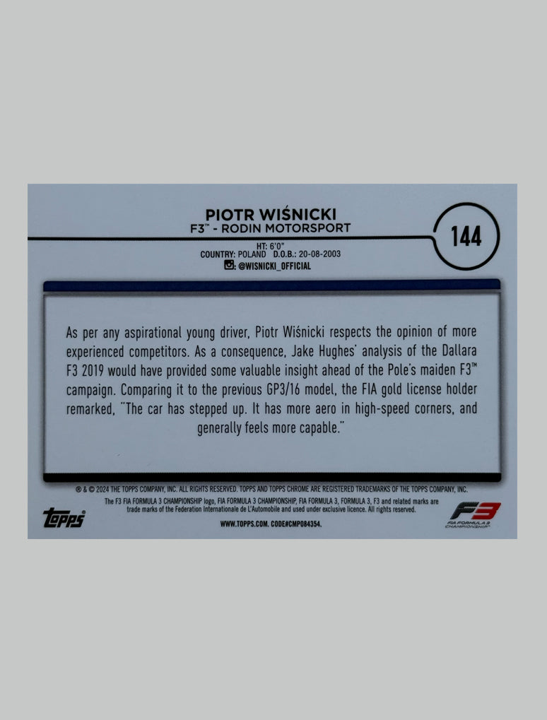 Topps Chrome F1 2024 Piotr Wisnicki 120/199