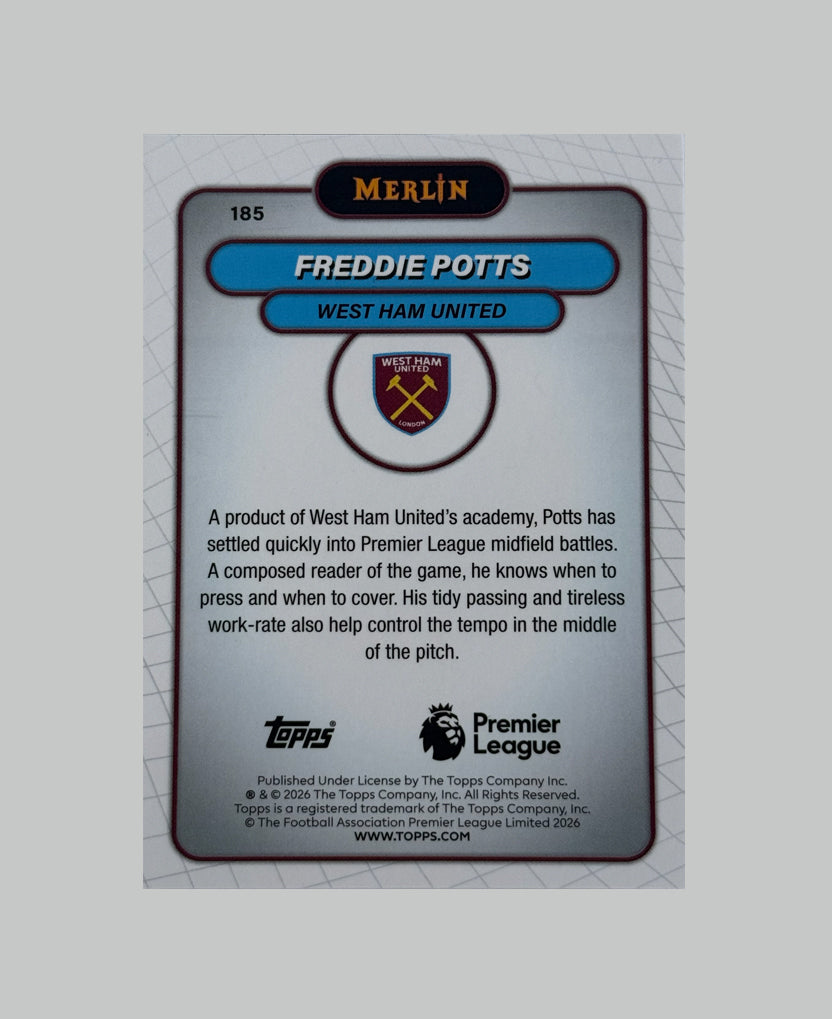 Topps Merlin Premier League 2025-26 Freddie Potts (RC) 81/99