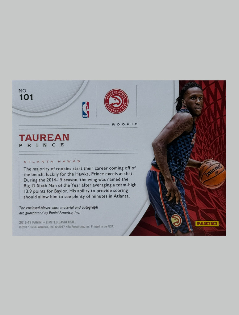 Panini Limited 2016-17 Taurean Prince (RC) 36/99 Auto/Patch