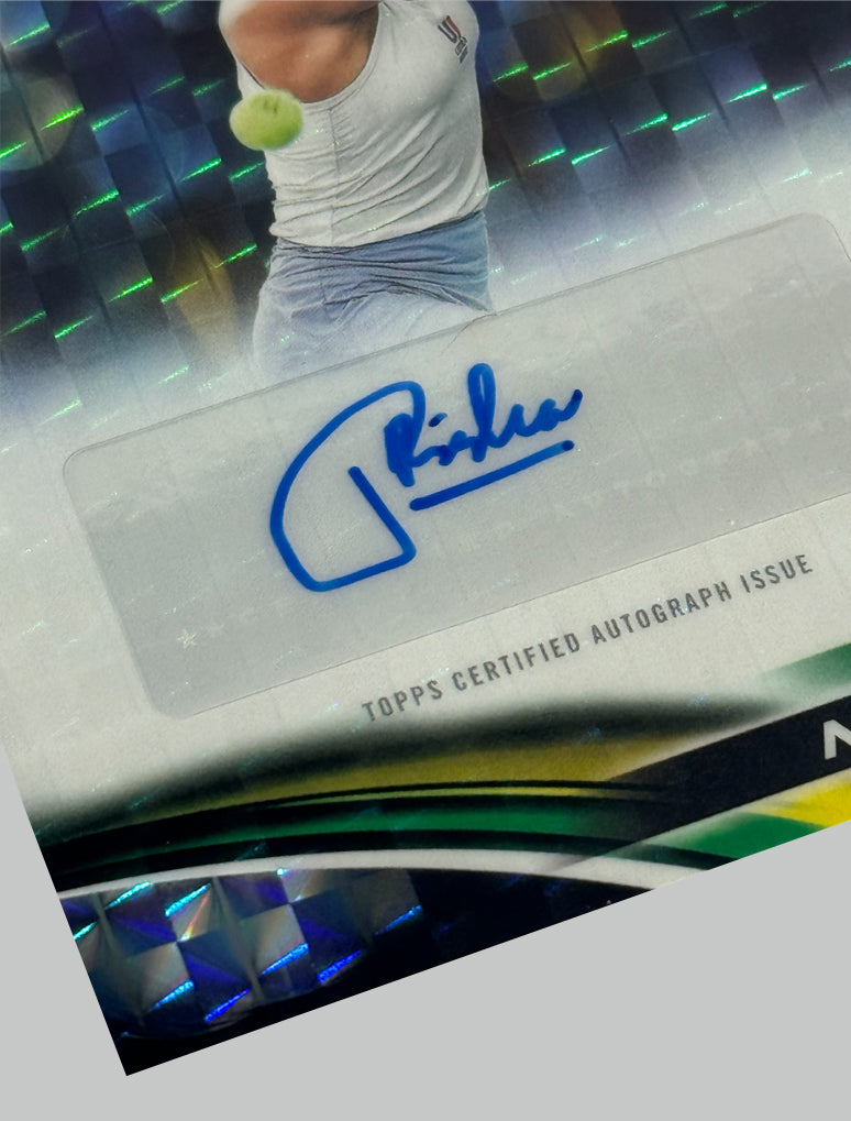 Topps Chrome Tennis 2025 Priska Nugroho Geometric Refractor Auto