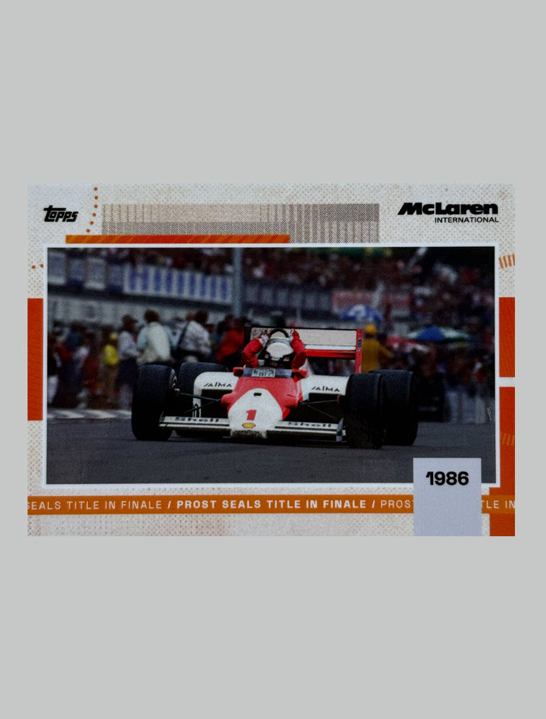 Topps McLaren Racing 2025 Set Prost Title Finale 1986