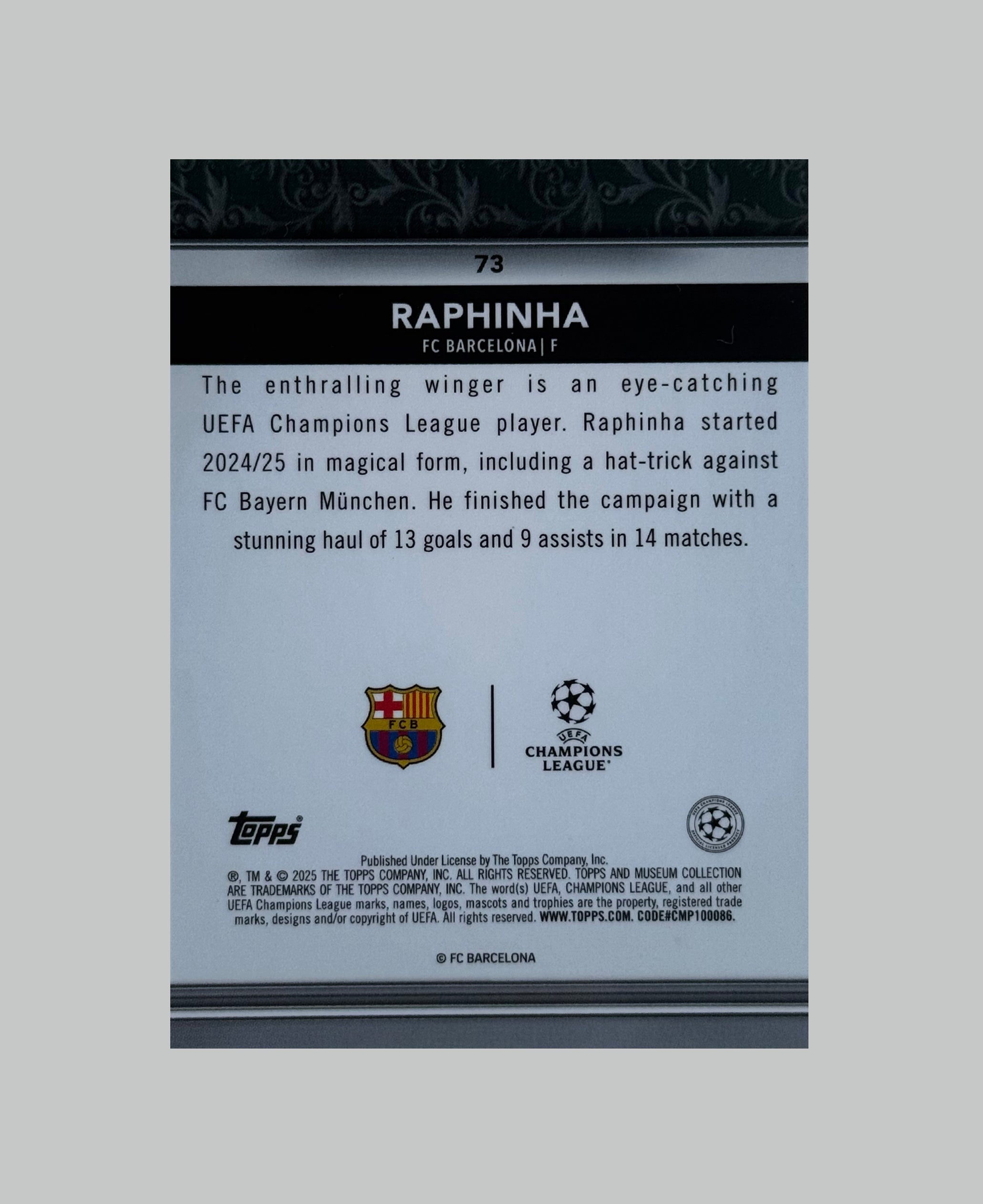 Topps Museum Collection 2024-25 Raphinha 46/99