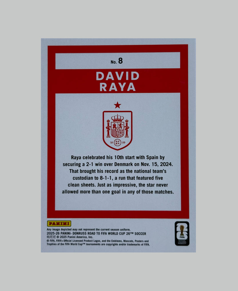 Panini Donruss Road to World Cup 2025-26 David Raya 44/75