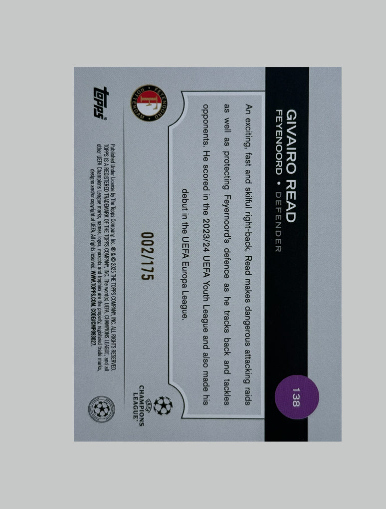 Topps UCC 2024-25 Givairo Read (RC) 002/175