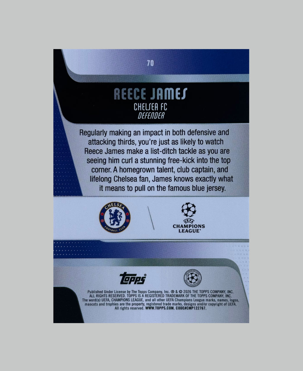 Topps UCC 2025-26 Reece James Raindrops