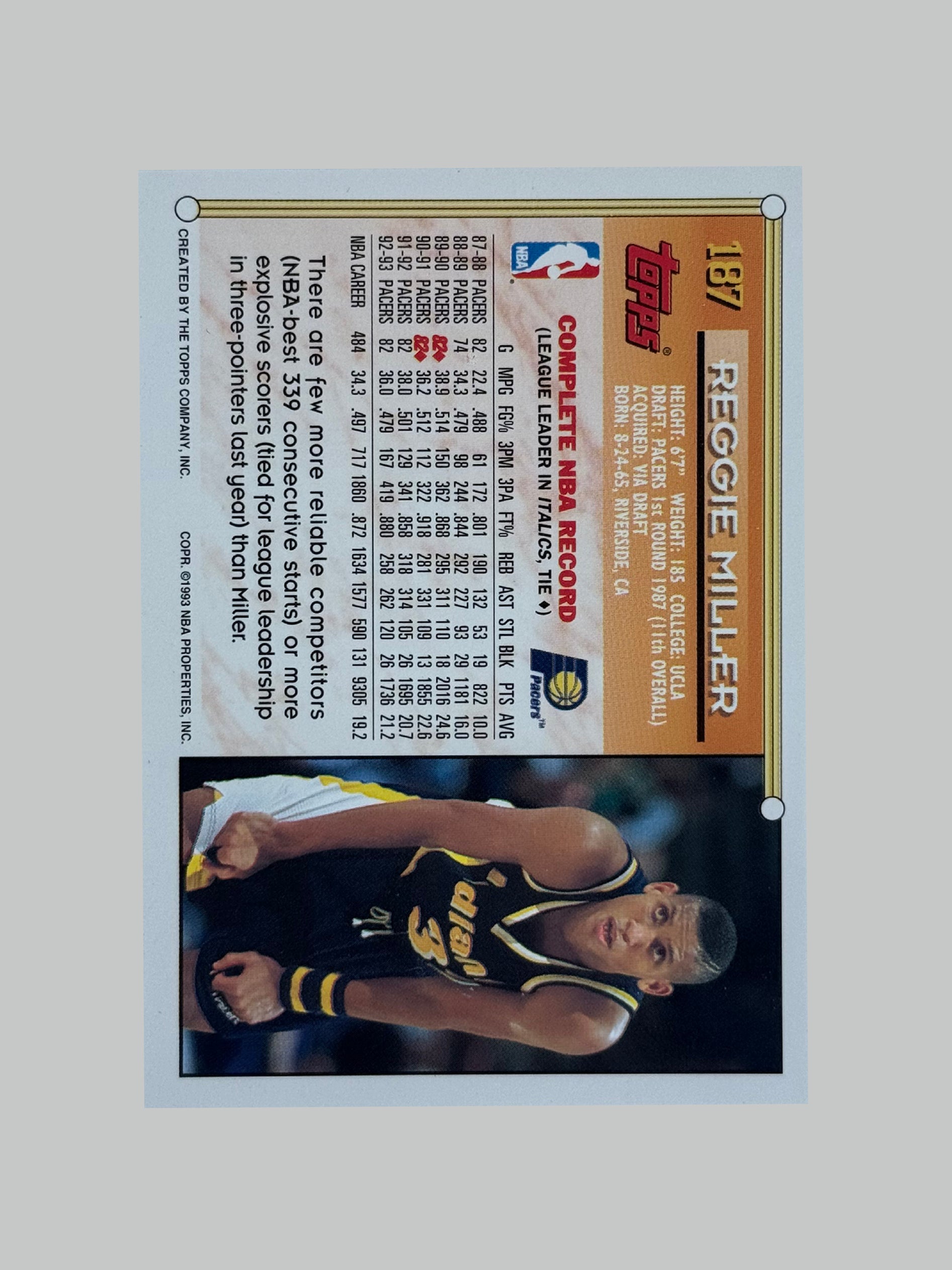 1993 Topps Gold Reggie Miller