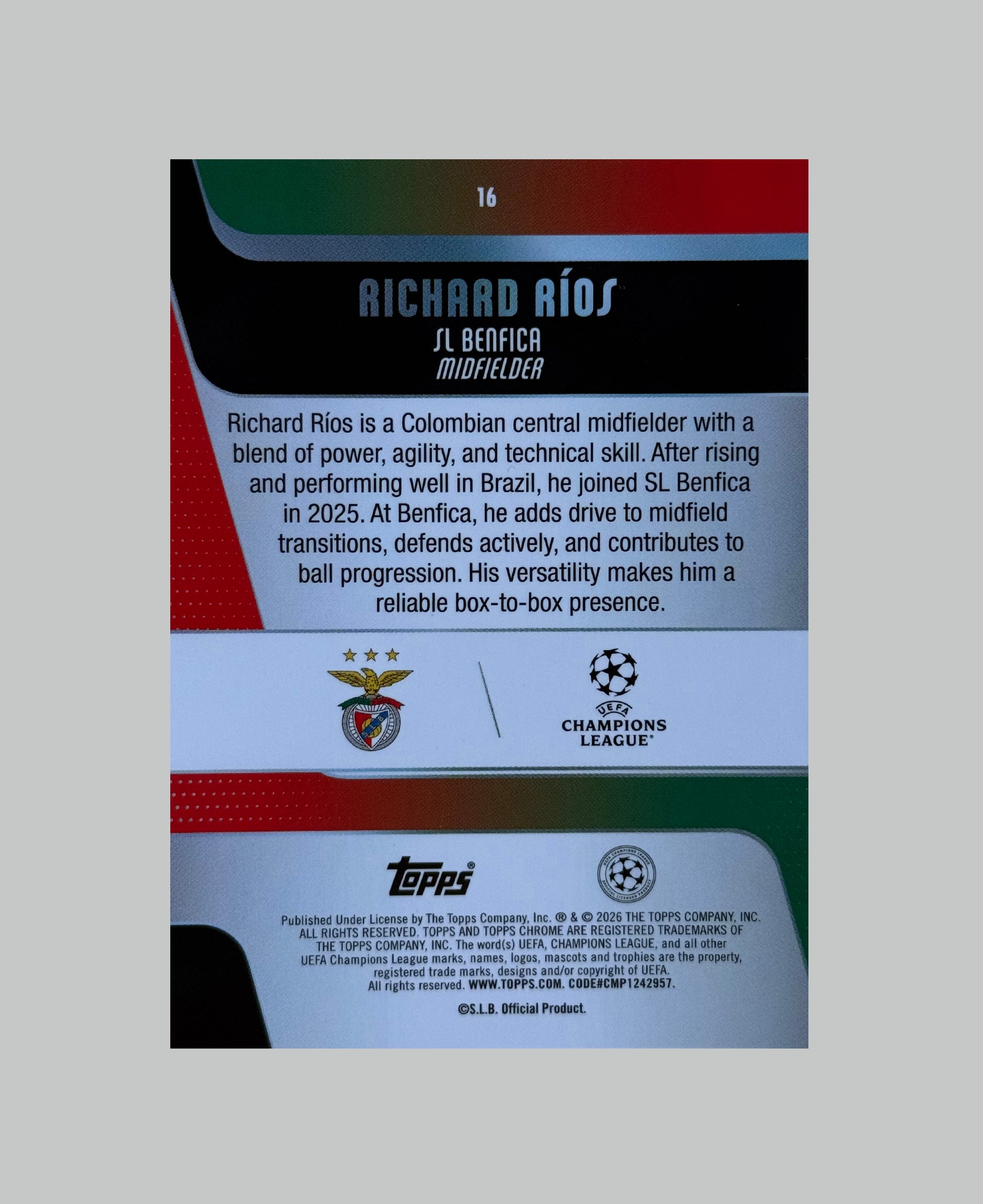 Topps Chrome UCC 2025-26 Richard Rios (RC)