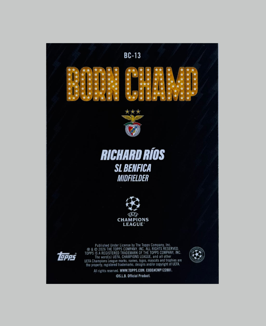 Topps UCC 2025-26 Richard Rios Born Champ