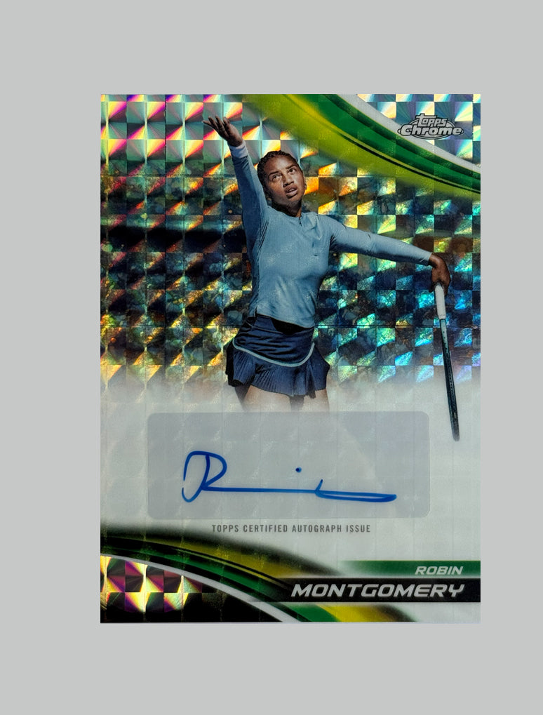 Topps Chrome Tennis 2025 Robin Montgomery Geometric Refractor Auto
