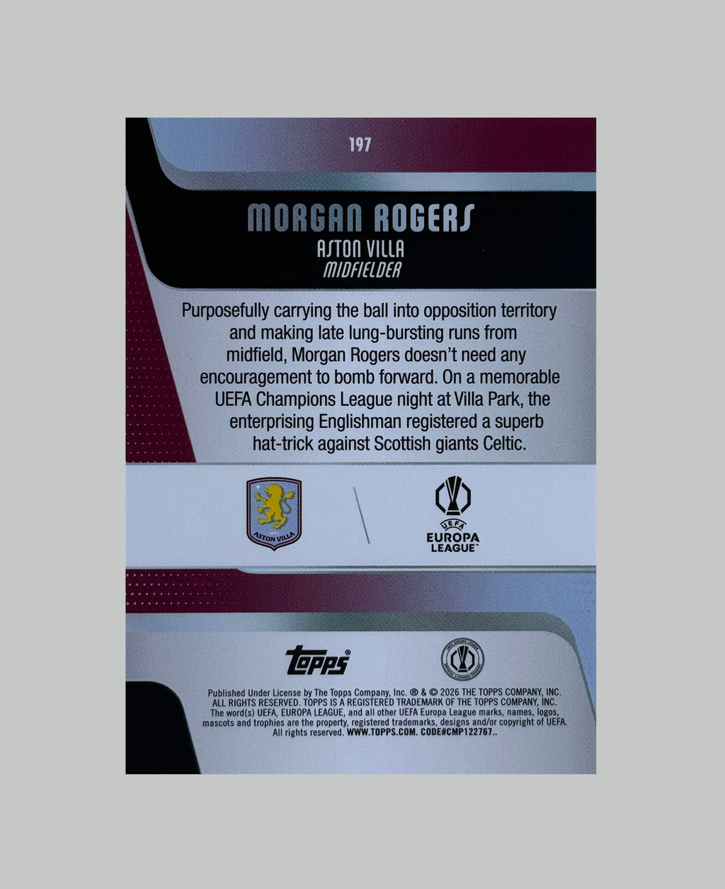 Topps UCC 2025-26 Morgan Rogers 71/99