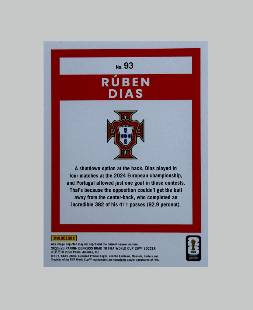 Panini Donruss Road to World Cup 2025-26 Ruben Dias 37/99