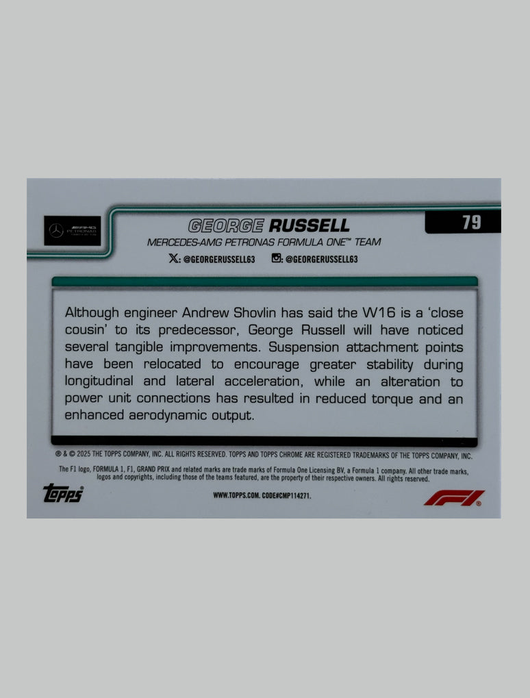 Topps Chrome F1 2025 George Russell 038/299