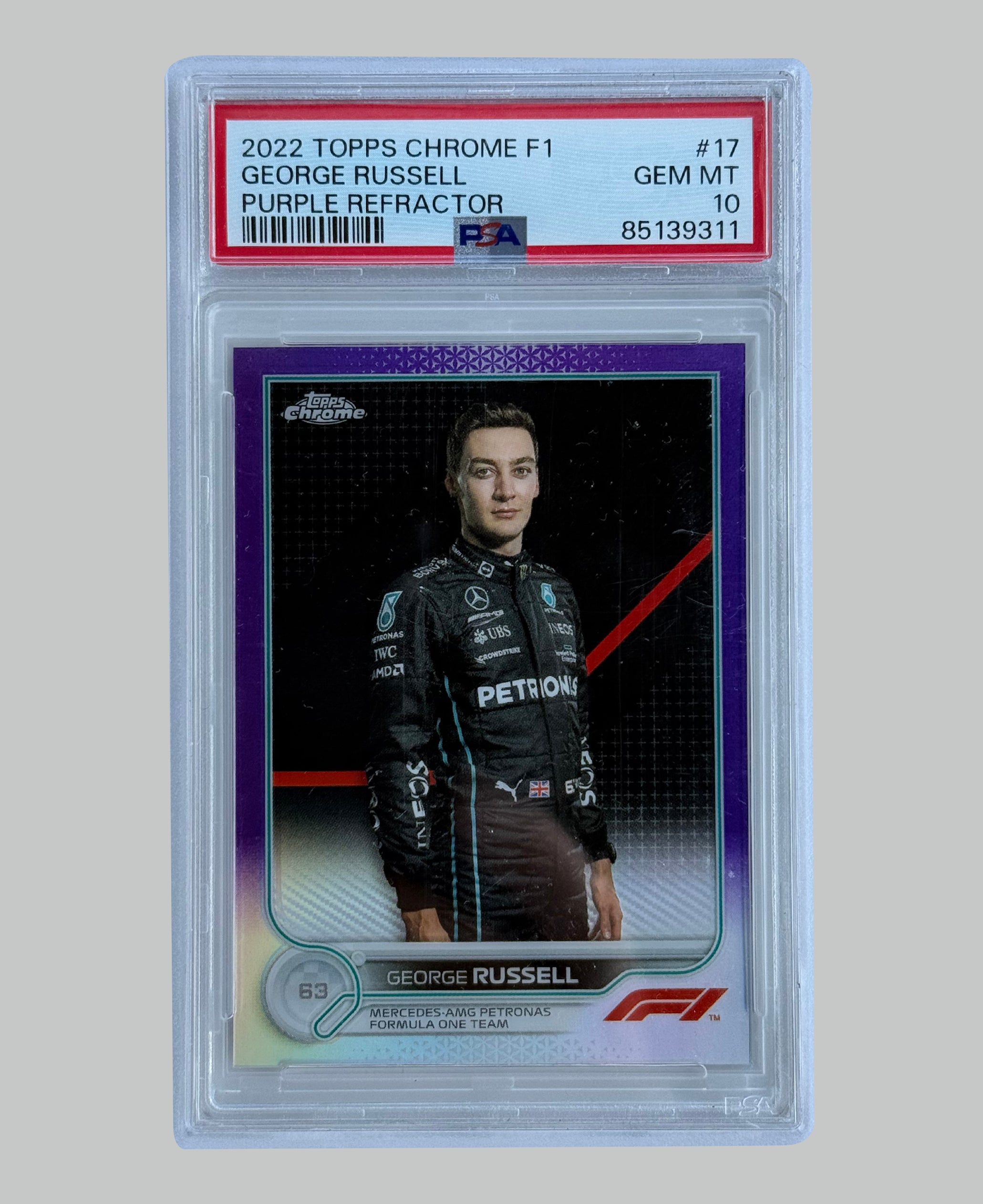 Topps Chrome F1 2022 George Russell 335/399 PSA 10