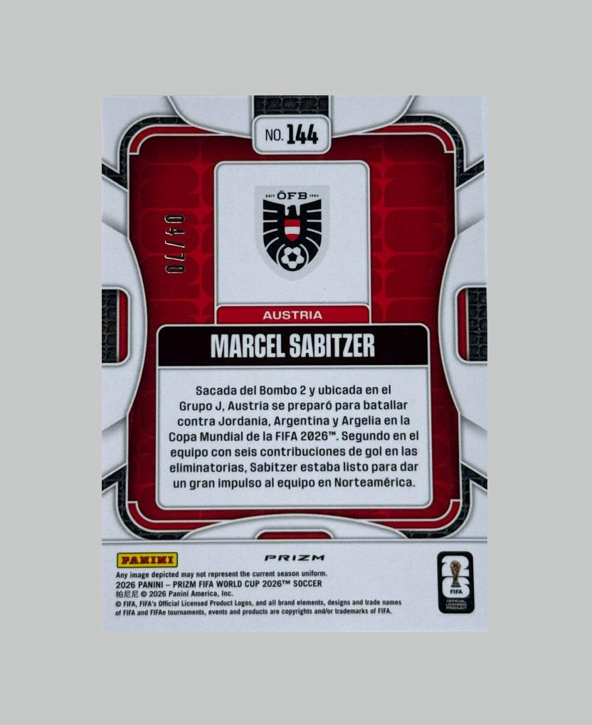 Panini Prizm World Cup 2026 Marcel Sabitzer 04/70
