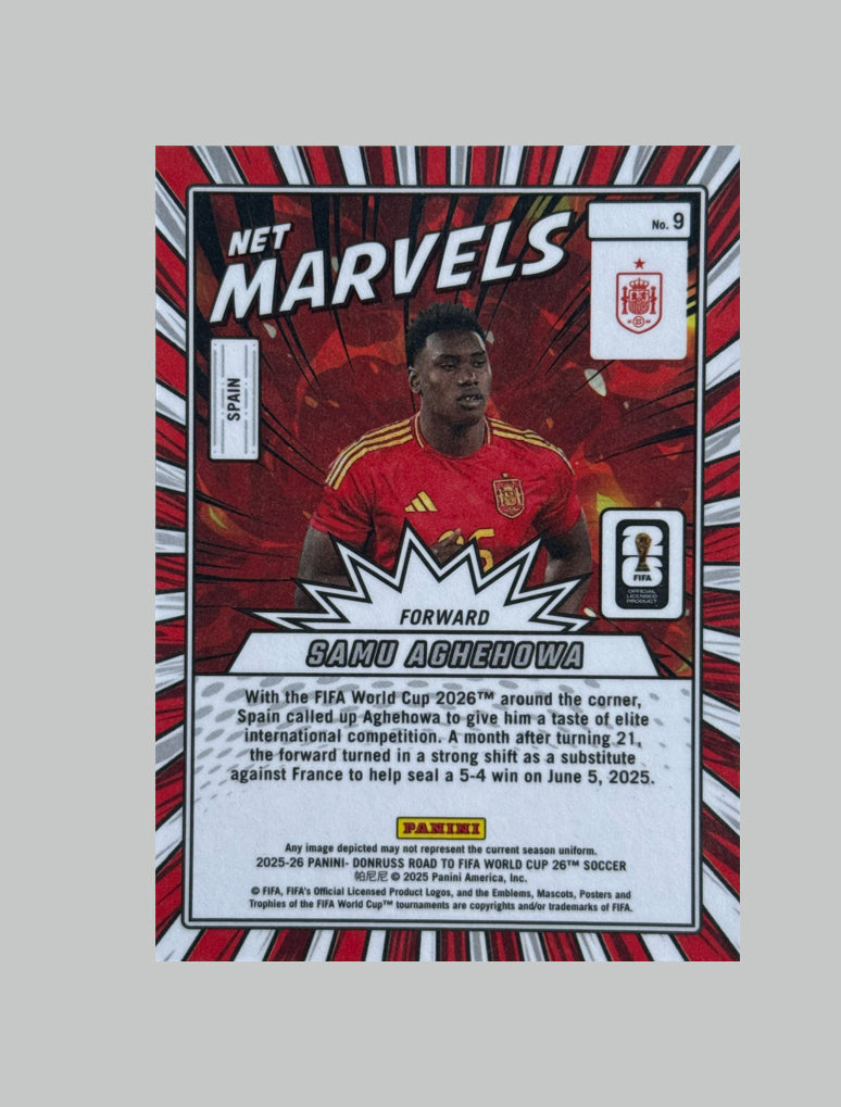 Panini Donruss Road to World Cup 2025-26 Samu Aghehowa Net Marvels 38/99