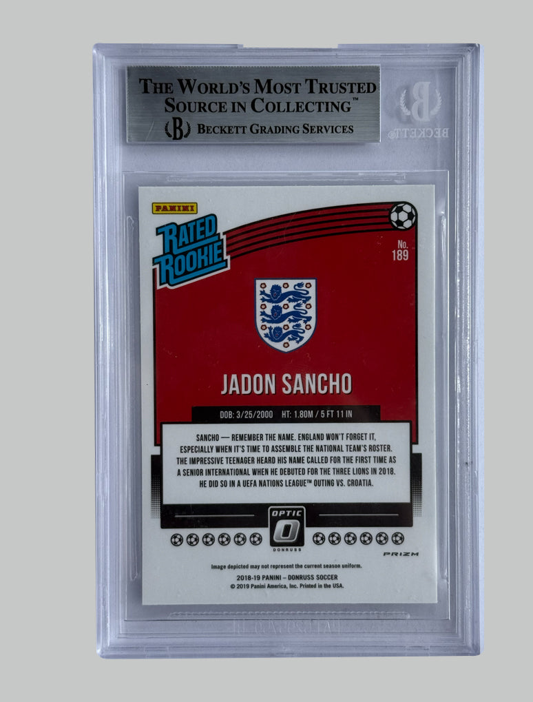 Panini Donruss Optic 2018-19 Jadon Sancho Beckett 8.5 NM-MT+