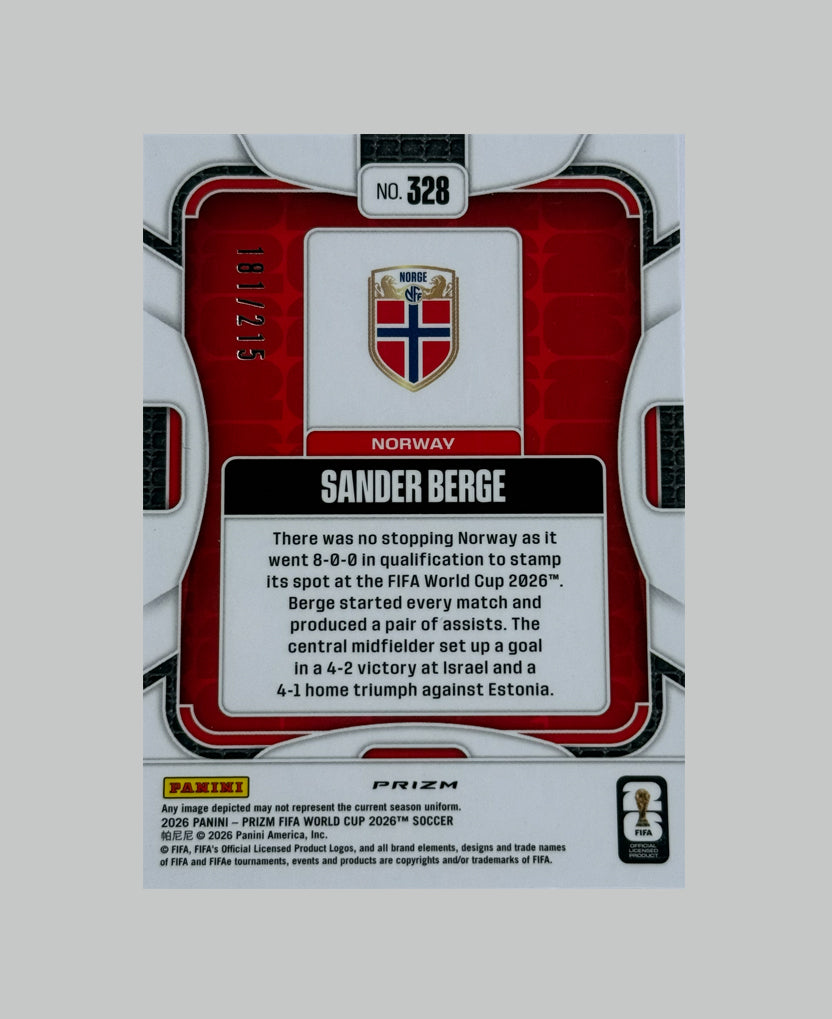 Panini Prizm World Cup 2026 Sander Berge 181/215