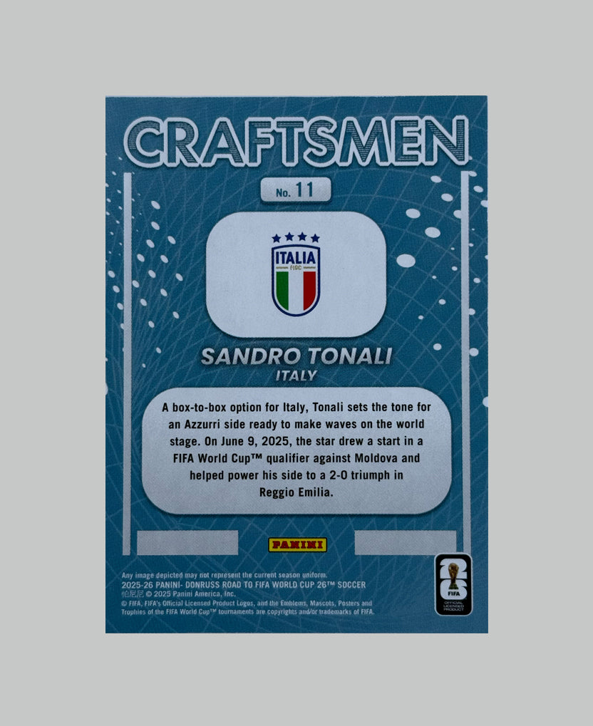 Panini Donruss Road to World Cup 2025-26 Sandro Tonali Craftsman 50/99