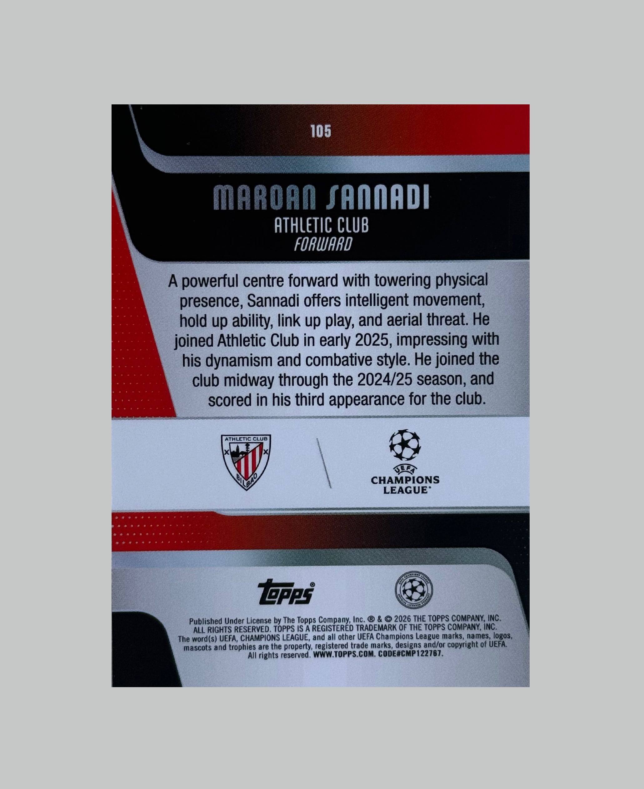 Topps UCC 2025-26 Maroan Sannadi 027/150
