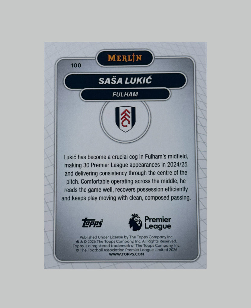 Topps Merlin Premier League 2025-26 Sasa Lukic 23/50