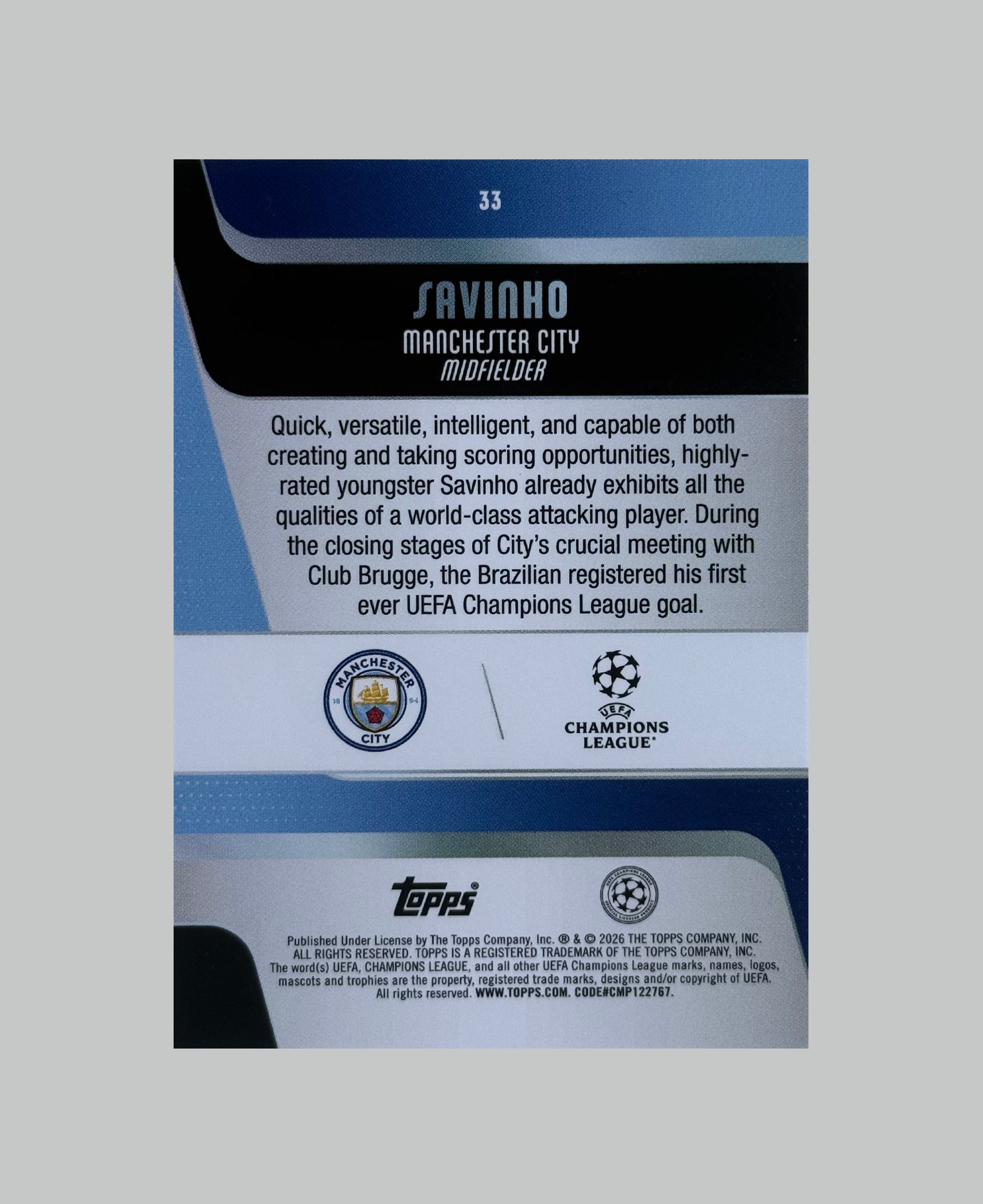 Topps UCC 2025-26 Savinho 026/250