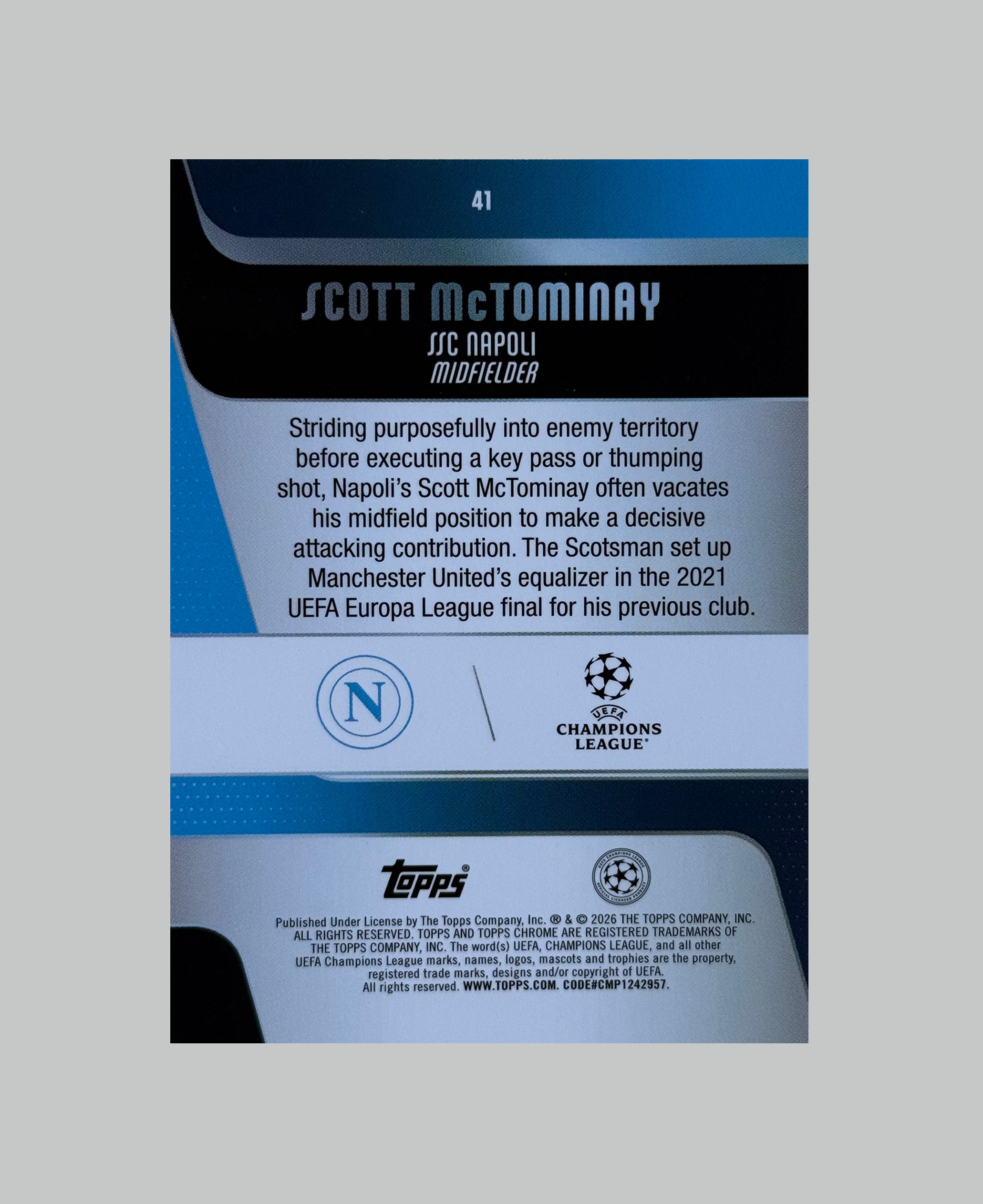 Topps Chrome UCC 2025-26 Scott McTominay