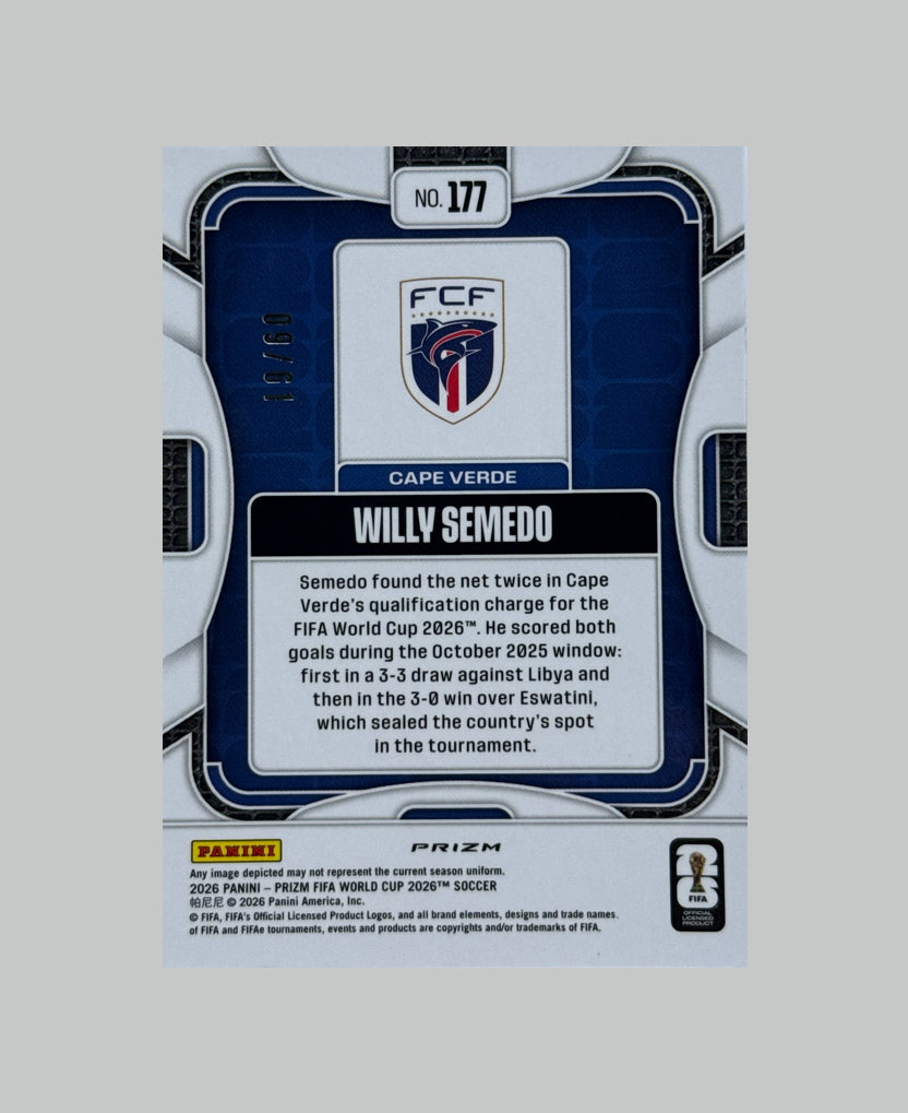 Panini Prizm World Cup 2026 Willy Semedo (RC) 09/61