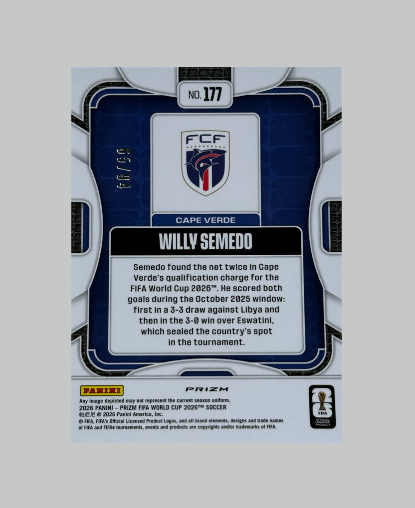 Panini Prizm World Cup 2026 Willy Semedo (RC) 65/94