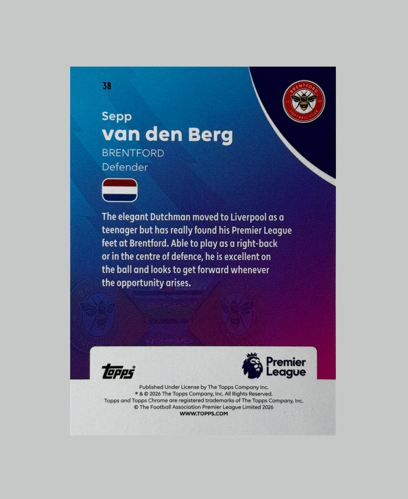 Topps Chrome Premier League 2026 Sepp van den Berg 08/99