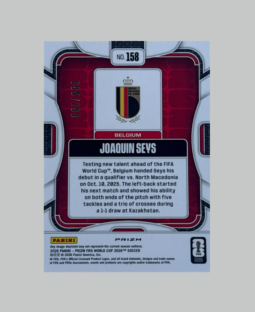 Panini Prizm World Cup 2026 Joaquin Seys (RC) 095/299