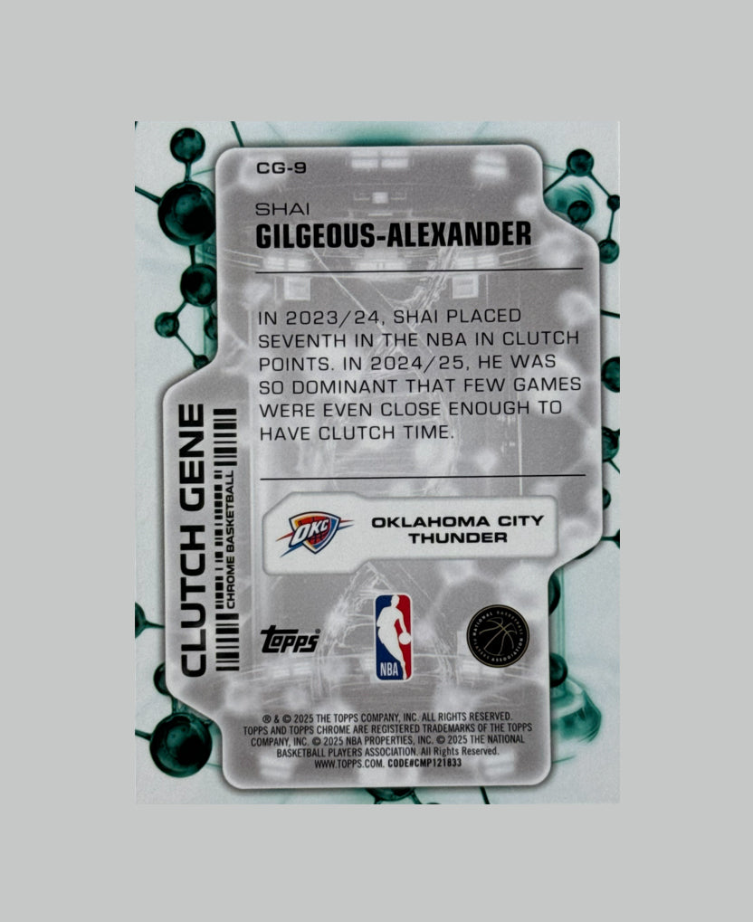 Topps Chrome Basketball 2025-26 Shai Gilgeous-Alexander Clutch Gene
