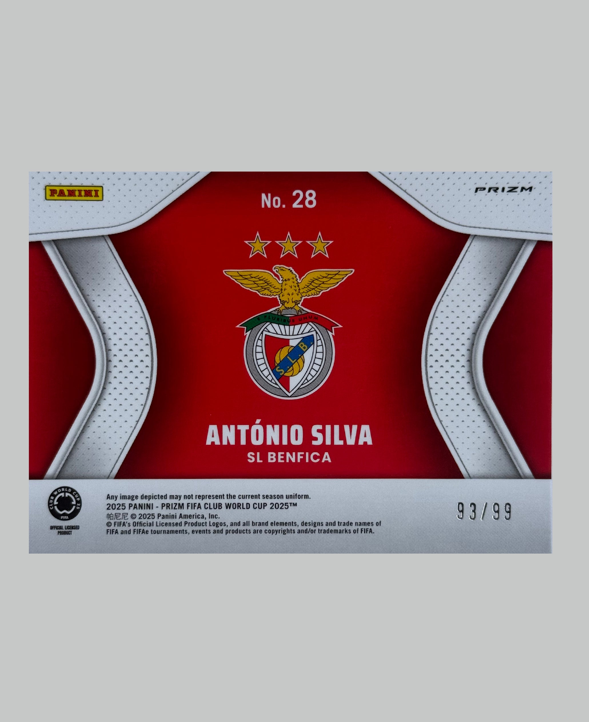 Panini Prizm Club World Cup Antonio Silva Continental Contenders 93/99