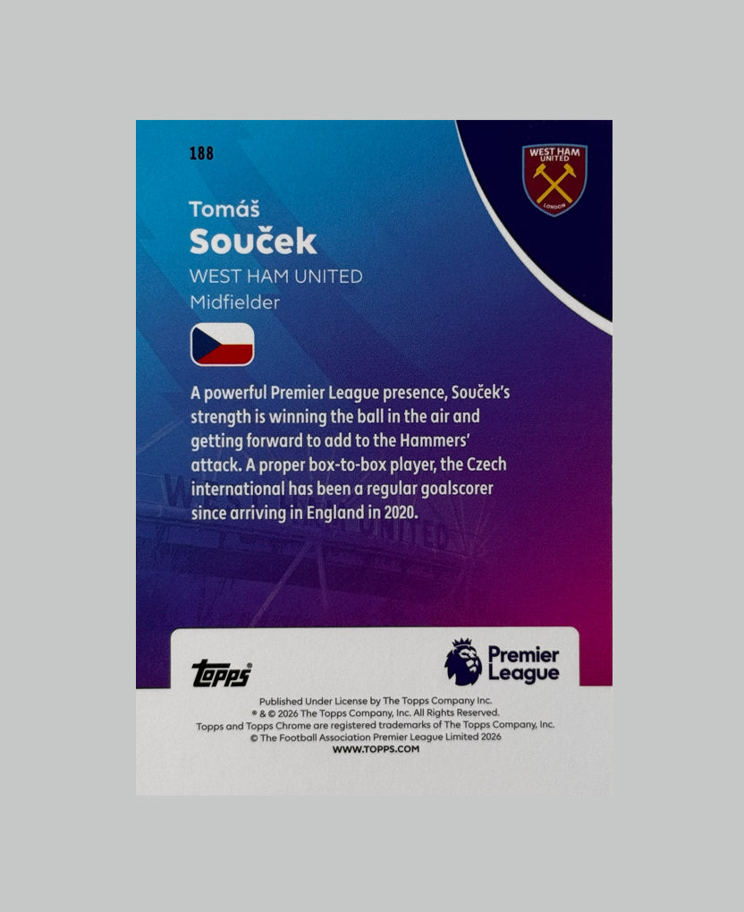 Topps Chrome Premier League 2026 Tomas Soucek 171/250